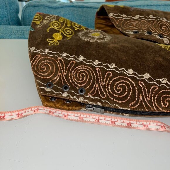 Turkish Soul Vintage Womens Boots Size 37 Brown Over The Knee Embroidered - Picture 12 of 16